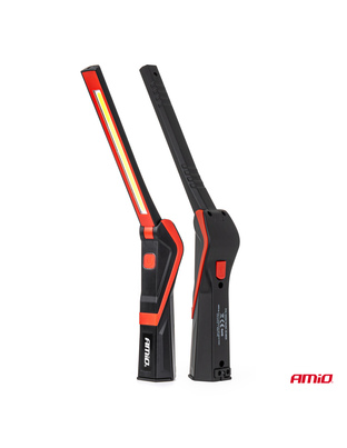 Amio – Φακός Εργασίας LED COB 5W USB-C 2600mAh με Μαγνήτη & Γάντζο για Ισχυρό Φωτισμό & Ευελιξία – 1 Τεμ. (04504/AM)