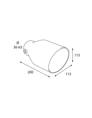 ΑΚΡΟ (ΜΠΟΥΚΑ) ΕΞΑΤΜΙΣΗΣ ΟΒΑΛ TS-79 36>63mm (ΜΗΚΟΣ: 200mm / ΦΑΡΔΟΣ: 113mm ) LAMPA - 1 TEM.