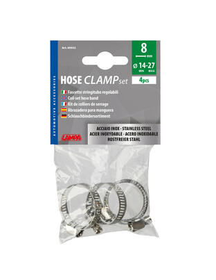 ΚΟΛΙΕΔΕΣ ΣΦΙΓΚΤΗΡΕΣ ΥΨΟΥΣ 8mm & ΔΙΑΜΕΤΡΟΥ 14>27mm ΑΠΟ ΑΝΟΞΕΙΔΩΤΟ ΑΤΣΑΛΙ 4 ΤΕΜ