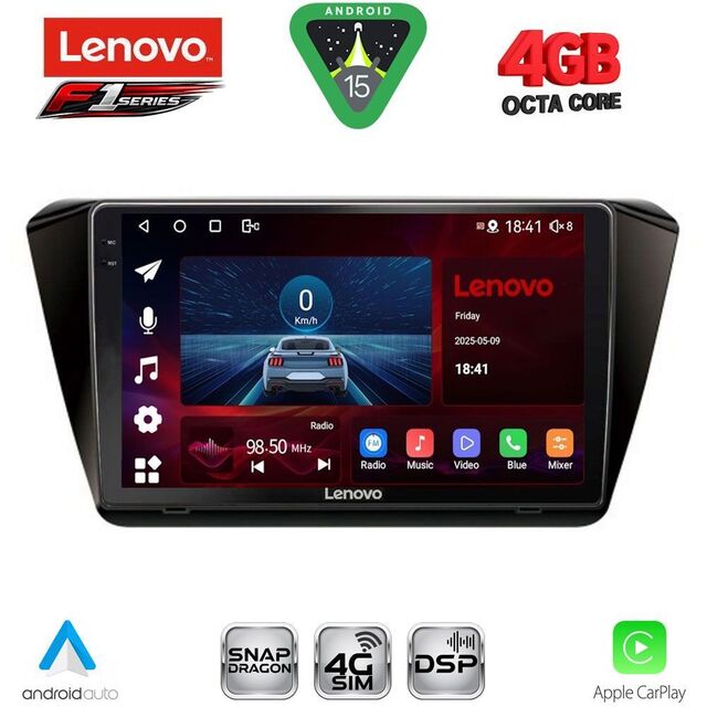 LENOVO SSQ 9605_CPA (10inc) MULTIMEDIA TABLET for SKODA SUPERB mod. 2015-2023