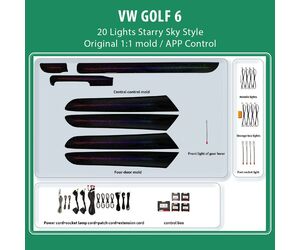 DIQ AMBIENT VW DZ30Y (Digital iQ Ambient Light VW GOLF 6 mod. 2008-2013 with 20 Lights, Starry Sky Style)