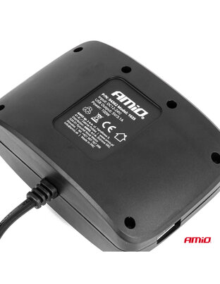 Amio - ΑΝΤΑΠΤΟΡΑΣ ΑΝΑΠΤΗΡΑ 12/24V 100W ΜΑΥΡΟΣ/3 ΘΕΣΕΙΣ/2xUSB-A /ΚΟΥΜΠΙ ON-OFF/ΚΑΛΩΔΙΟ 70cm - 1 Τεμ. (04362/AM)