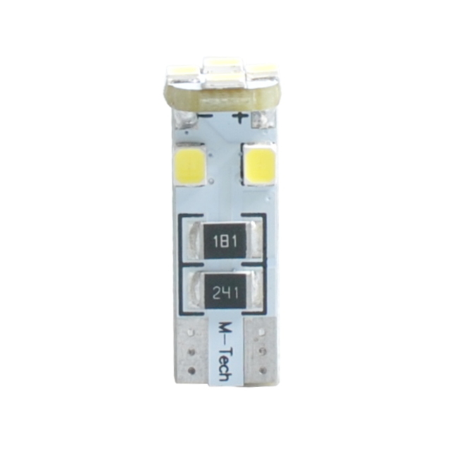 T10 W5W 12V W2,1x9,5d LED 8xSMD3528 ΛΕΥΚΟ (ΚΑΡΦΩΤΟ CAN-BUS) 1ΤΕΜ. M-TECH