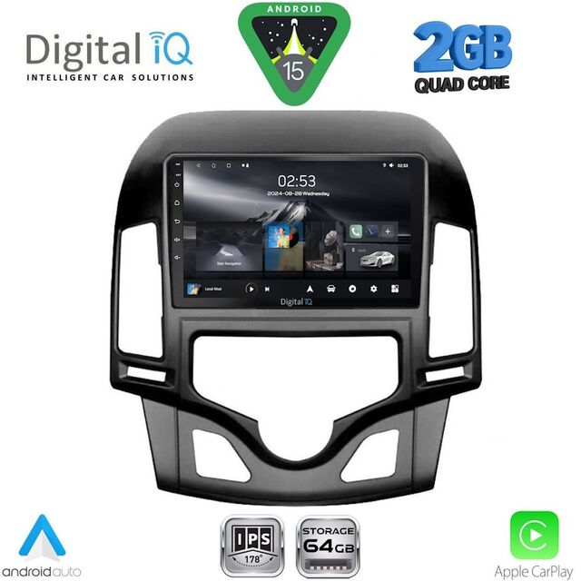 DIGITAL IQ RSD 1231_CPA CLIMA (9inc) MULTIMEDIA TABLET for HYUNDAI i30 mod. 2007-2012