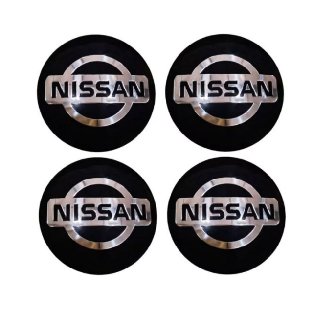 Αυτοκόλλητα για κέντρο ζάντας μαύρα - Nissan