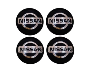 Αυτοκόλλητα για κέντρο ζάντας μαύρα - Nissan