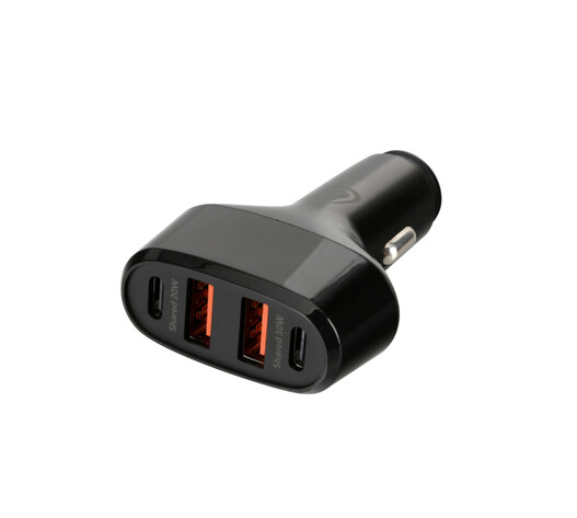 ΦΟΡΤΙΣΤΗΣ ΑΝΑΠΤΗΡΑ 12/24V MAX 50W ΜΕ 2 ΘΥΡΕΣ USB A & 2 ΘΥΡΕΣ USB C FAST CHARGE ΜΑΥΡΟΣ ROCKET 4 PRO LAMPA - 1 TEM.