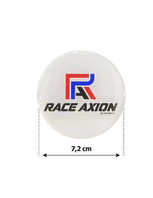 Race Axion - Αυτοκόλλητα Ζαντών Σμάλτου διάσταση 7.2cm χρώμα Λευκό/Μπλε/Κόκκινο/Black Για Επιβατικά Αυτοκίνητα - 4 τεμ.