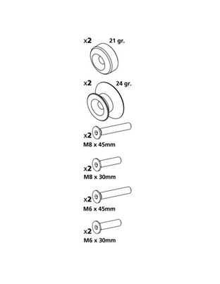 ΒΙΔΕΣ ΣΤΗΡΙΞΗΣ ΠΕΤΑΛΟΥ 6/8mm ΓΚΡΙ