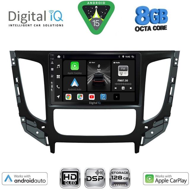 DIGITAL IQ BXF 7437_CPAA CLIMA (9inc) MULTIMEDIA TABLET for MITSUBISHI L200 mod. 2015-2019 with CLIMA