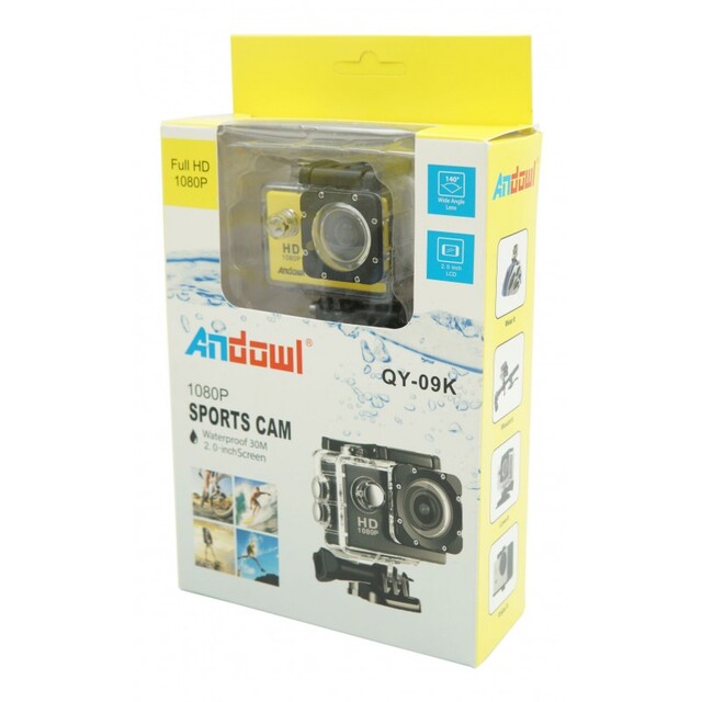 ΑΔΙΑΒΡΟΧΗ ACTION CAMERA 1080P ANDOWL QY-09K