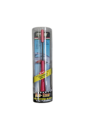 ΚΕΡΑΙΑ ΟΡΟΦΗΣ ALU-TECH ΚΟΚΚΙΝΗ ΔΙΑΜΕΤΡΟΥ 5mm ΥΨΟΥΣ 16cm UNIVERSAL ΤΥΠΟΥ AUDI/OPEL/SEAT/VW (ΠΡΟΣΦΟΡΑ)