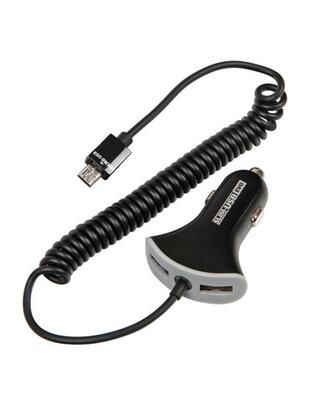 ΦΟΡΤΙΣΤΗΣ ΑΝΑΠΤΗΡΑ ΔΙΠΛΟΣ SLIM USB EVO ME ΚΑΛΩΔΙΟ 12/24V 2400mA