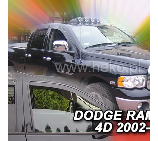 ΑΝΕΜΟΘΡΑΥΣΤΕΣ ΓΙΑ DODGE RAM 1500 4D 2002-2008 ΖΕΥΓΑΡΙ ΑΠΟ ΕΥΚΑΜΠΤΟ ΦΙΜΕ ΠΛΑΣΤΙΚΟ HEKO - 2 ΤΕΜ.