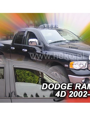 ΑΝΕΜΟΘΡΑΥΣΤΕΣ ΓΙΑ DODGE RAM 1500 4D 2002-2008 ΖΕΥΓΑΡΙ ΑΠΟ ΕΥΚΑΜΠΤΟ ΦΙΜΕ ΠΛΑΣΤΙΚΟ HEKO - 2 ΤΕΜ.