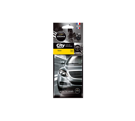 Amio – Αρωματικό Αυτοκινήτου Κρεμαστό Aroma City Card Black για Φρεσκάδα & Καθημερινή Χρήση – 1 Τεμ. (A92667/AM)