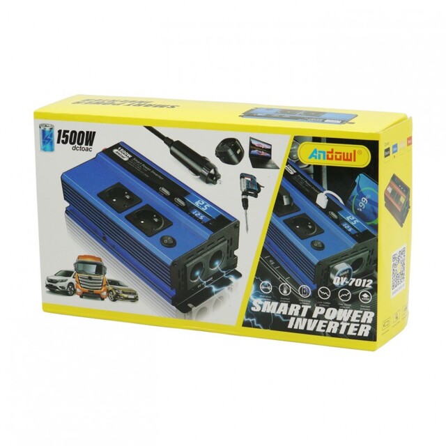 ΕΞΥΠΝΟΣ ΜΕΤΑΤΡΟΠΕΑΣ ΙΣΧΥΟΣ POWER INVERTER 1500W ANDOWL AN-QY-7012