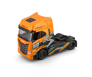 Lampa - Μινιατούρα νταλίκα Iveco S-Way 1:43 σε πορτοκαλί/μαύρο χρώμα Burago - 1 τεμ. (L.BU32208)