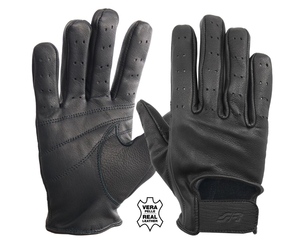 ΓΑΝΤΙΑ ΟΔΗΓΟΥ ΔΕΡΜΑΤΙΝΑ ΜΑΥΡΑ (L) ΔΙΑΤΡΗΤΑ VINTAGE GLOVES SIMONI RACING  - 1 σετ.
