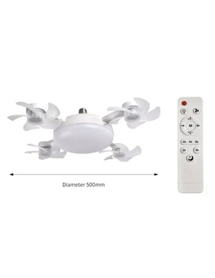 RIXME LED ΑΝΕΜΙΣΤΗΡΑΣ ΟΡΟΦΗΣ ΜΕ ΦΩΣ & ΤΗΛΕΧΕΙΡΙΣΤΗΡΙΟ Ε27 60W RZ-57459