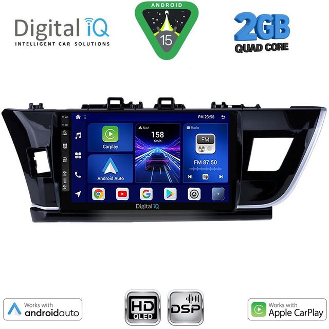 DIGITAL IQ BXC 3714BIG_CPAA (10inc) MULTIMEDIA TABLET for TOYOTA COROLLA mod. 2013-2016
