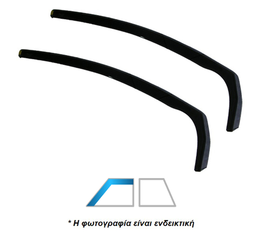 ΑΝΕΜΟΘΡΑΥΣΤΕΣ ΓΙΑ PEUGEOT EXPERT 2007-2016 / JUMPY 4D 2007-2016 / SCUDO 2007-2016 / PROACE 4D 2013-2016 ΖΕΥΓΑΡΙ ΑΠΟ ΕΥΚΑΜΠΤΟ ΦΙΜΕ ΠΛΑΣΤΙΚΟ HEKO - 2 ΤΕΜ.