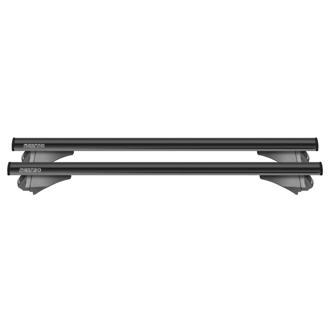 MENABO ΜΠΑΡΕΣ ΟΡΟΦΗΣ ΑΛΟΥΜΙΝΙΟΥ LEOPARD XL BLACK 135 cm ΣΕ ΜΑΥΡΟ ΧΡΩΜΑ ΓΙΑ Honda Pilot III 5 doors 2023> ME RAISED RAILS - 2 ΤΕΜ. (12360/MB)