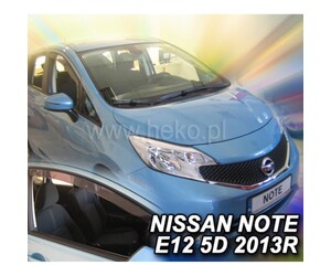 ΑΝΕΜΟΘΡΑΥΣΤΕΣ ΓΙΑ NISSAN NOTE E12 5D 2013+ ΖΕΥΓΑΡΙ ΑΠΟ ΕΥΚΑΜΠΤΟ ΦΙΜΕ ΠΛΑΣΤΙΚΟ HEKO - 2 ΤΕΜ.
