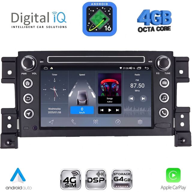 DIGITAL IQ BLG 454_CPA (7" DECK) MULTIMEDIA SYSTEM for SUZUKI GRAND VITARA mod. 2005-2015