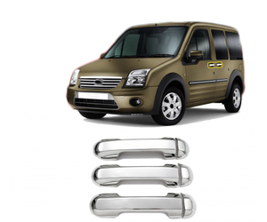 ΧΕΡΟΥΛΙΑ ΠΟΡΤΑΣ ΓΙΑ FORD TRANSIT CONNECT 2002-2014  ΧΡΩΜΙΟ ΜΕΤΑΛΛΙΚΟ 3ΤΕΜ.