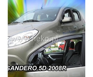 ΑΝΕΜΟΘΡΑΥΣΤΕΣ ΓΙΑ DACIA SANDERO / STEPWAY I 5D 2008-2012 ΖΕΥΓΑΡΙ ΑΠΟ ΕΥΚΑΜΠΤΟ ΦΙΜΕ ΠΛΑΣΤΙΚΟ HEKO - 2 ΤΕΜ.