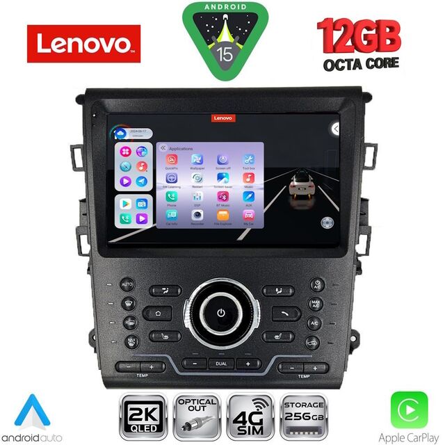 LENOVO SSZ 12164_CPA CLIMA (9inc) MULTIMEDIA TABLET for FORD MONDEO mod. 2014-2023