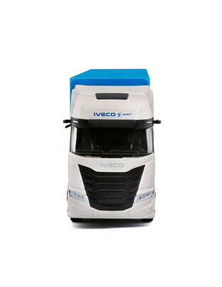 Lampa - Μινιατούρα νταλίκα Iveco S-Way με κοντέινερ 1:43 σε λευκό/μπλε χρώμα Burago - 1 τεμ. (BU31469)