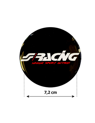 SIMONI RACING ΑΥΤΟΚΟΛΛΗΤΑ ΖΑΝΤΩΝ 7,2 cm ΛΕΥΚΟ/ΚΟΚΚΙΝΟ/ΜΑΥΡΟ ΣΜΑΛΤΟΥ - 4 ΤΕΜ.