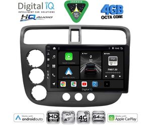 DIGITAL IQ BXK 19187_CPAA (9inc) MULTIMEDIA TABLET for HONDA CIVIC 4D mod. 2001-2006
