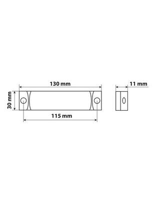 ΦΩΣ ΘΕΣΕΩΣ ΦΟΡΤΗΓΟΥ 24V 3LED ΛΕΥΚΟ 130x30mm 1ΤΕΜ.