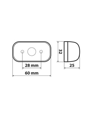 ΦΩΣ ΟΓΚΟΥ 10-30V ΜΕ 4 LED ΛΕΥΚΟ 60x32x25mm  1ΤΕΜ.