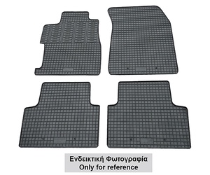 Cik - ΠΑΤΑΚΙΑ ΑΥΤΟΚΙΝΗΤΟΥ ΑΠΟ ΛΑΣΤΙΧΟ ΓΙΑ MITSUBISHI OUTLANDER 2007-2012 / CITROEN C-CROSSER 2007-2012 / PEUGEOT 4007 2007-2012 ΣΕ ΜΑΥΡΟ ΧΡΩΜΑ ΜΕ ΚΟΥΜΠΩΜΑΤΑ - 4 ΤΕΜ. (RM.MI.0002/CK)