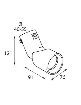 ΑΚΡΟ ΕΞΑΤΜΙΣΗΣ TS-67 40-55mm ΛΟΞΟ 110 ΜΟΙΡΕΣ