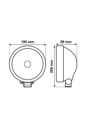 ΠΡΟΒΟΛΕΑΣ NEPTUNE 7'' 12/24V-H7 ΚΑΡΦΙ ΜΕ t10 ΘΕΣΕΩΣ ΣΤΡΟΓΓΥΛΟΣ 180mm 1ΤΕΜ.