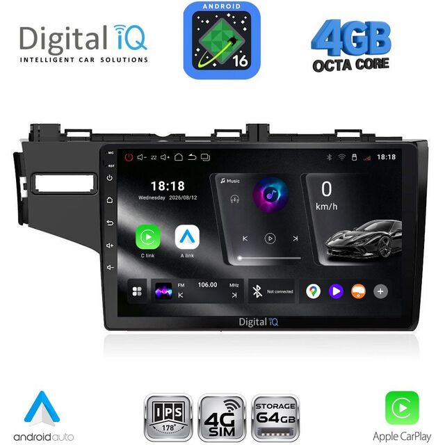 DIGITAL IQ RTG 6212_CPA (10inc) MULTIMEDIA TABLET for HONDA JAZZ mod. 2013-2019