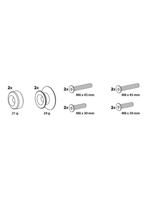 ΒΙΔΕΣ ΣΤΗΡΙΞΗΣ ΠΕΤΑΛΟΥ 6/8mm ΓΚΡΙ