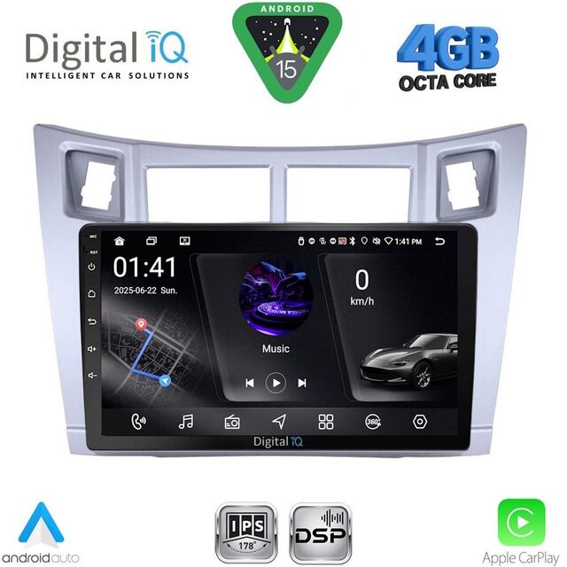 DIGITAL IQ RSG 6736SL_CPAA (9inc) MULTIMEDIA TABLET for TOYOTA YARIS mod. 2006-2011 (SILVER)