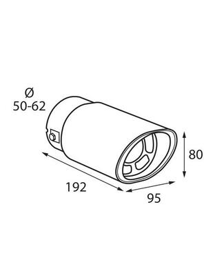 ΑΚΡΟ ΕΞΑΤΜΙΣΗΣ TS-3 50-62mm - ΟΒΑΛ ΚΟΦΤΟ