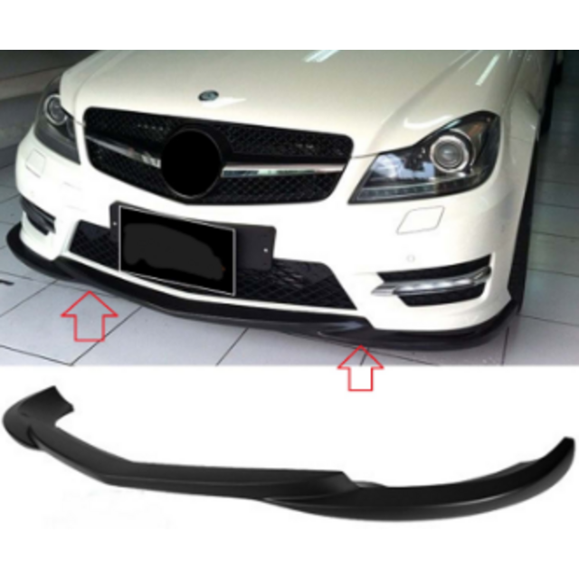 Lip spoiler μαύρο πλαστικό γυαλιστερό - Mercedes-Benz W204 AMG 2011-2014