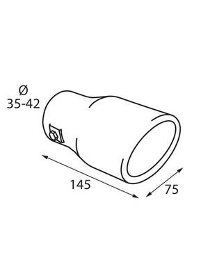 ΑΚΡΟ ΕΞΑΤΜΙΣΗΣ TS-38 Φ 35-42mm - ΣΤΡΟΓΓΥΛΟ ΛΟΞΟ