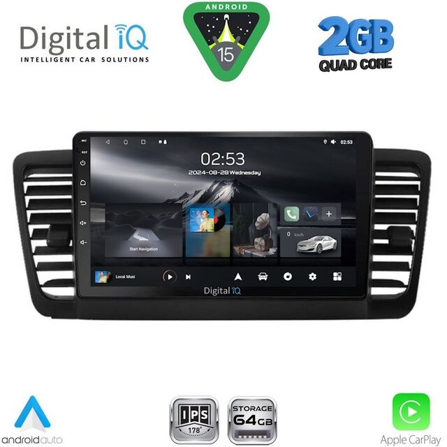 DIGITAL IQ RSD 1665_CPA (9inc) MULTIMEDIA TABLET for SUBARU LEGACY - OUTBACK mod. 2002-2008
