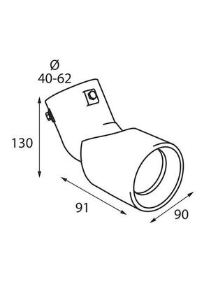 ΑΚΡΟ ΕΞΑΤΜΙΣΗΣ TS-68 40-62mm ΛΟΞΟ 110 ΜΟΙΡΕΣ