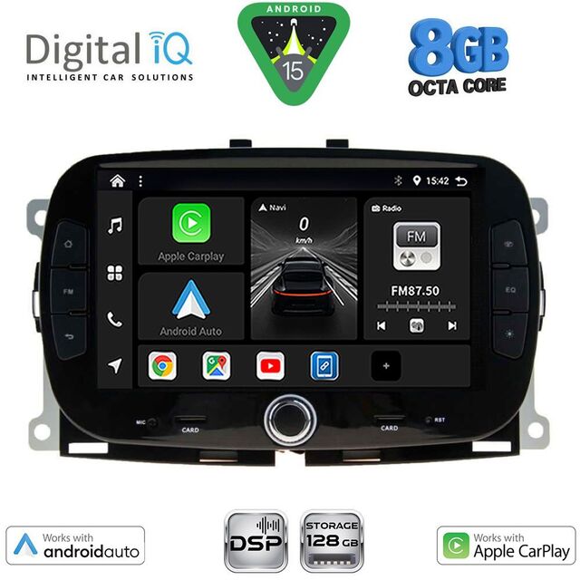 DIGITAL IQ BXF 798_CPAA (7" DVD) MULTIMEDIA SYSTEM for FIAT 500 mod. 2016-2025