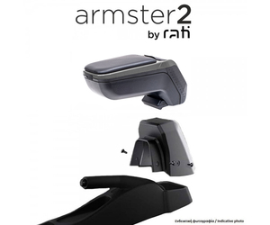 Rati - Ολοκληρωμένος Τεμπέλης Armster 2 για MG 3 2024 > με Αποσπώμενη Τσέπη από Πλαστικό και Δερματίνη σε Γκρι Πλαίσιο και Μαύρο Χρώμα με Αντάπτορα Τοποθέτησης - 1 Σετ (V01927+V01565)